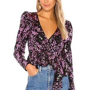 Majorelle Revolve Aletta Top in Black Fuchsia